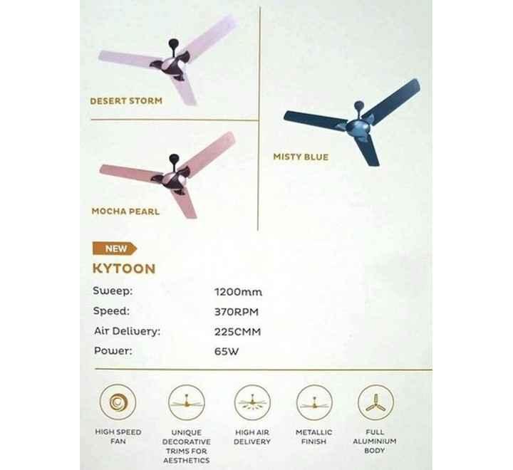 Bajaj Kytoon 1200 mm Misty Blue Ceiling Fan(251619 BLUE)